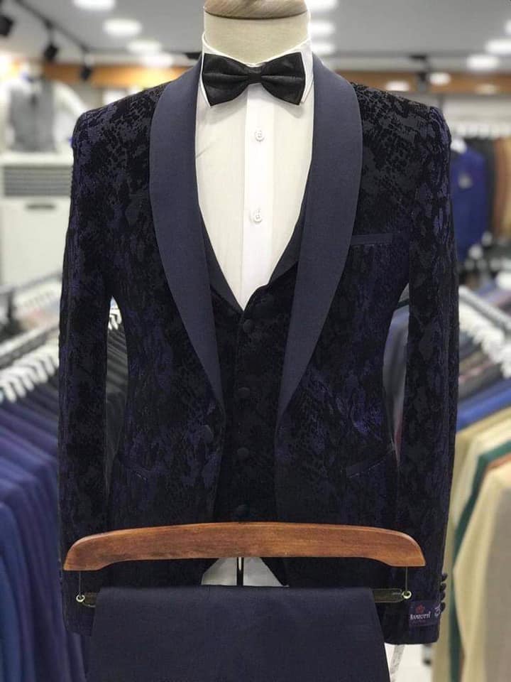 Three piece slim fit formal suits